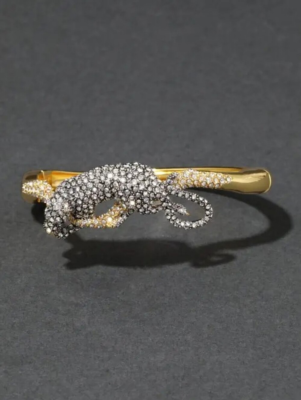Alexis Bittar gold and silver rhinestone bangle bracelet 👀🔥
